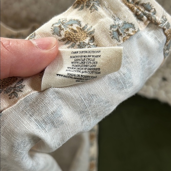 Paisley Shower Curtain - Cream and Brown - Picture 7 of 9